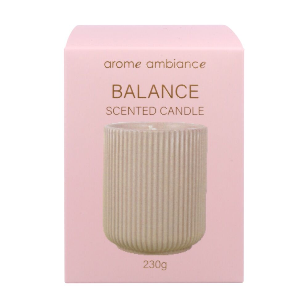 2PK Arome Ambiance Scented Candle 230g Balance Clove and Spicy - Beige