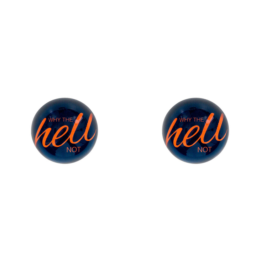 2PK Annabel Trends Fun & Humorous Quote Paperweight Why The Hell Not