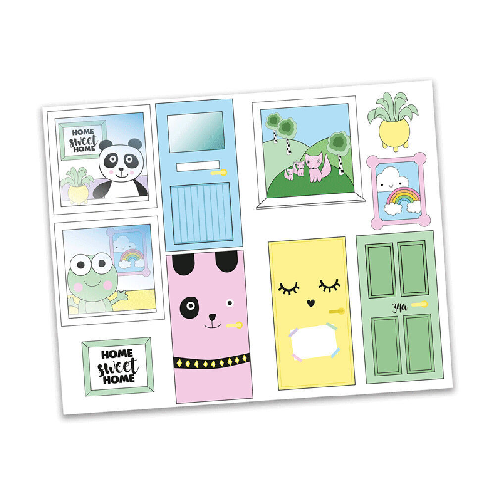 3PK Lundby Dolls House Creative Sticker Sheet Windows & Doors Set 36x28cm 4y+