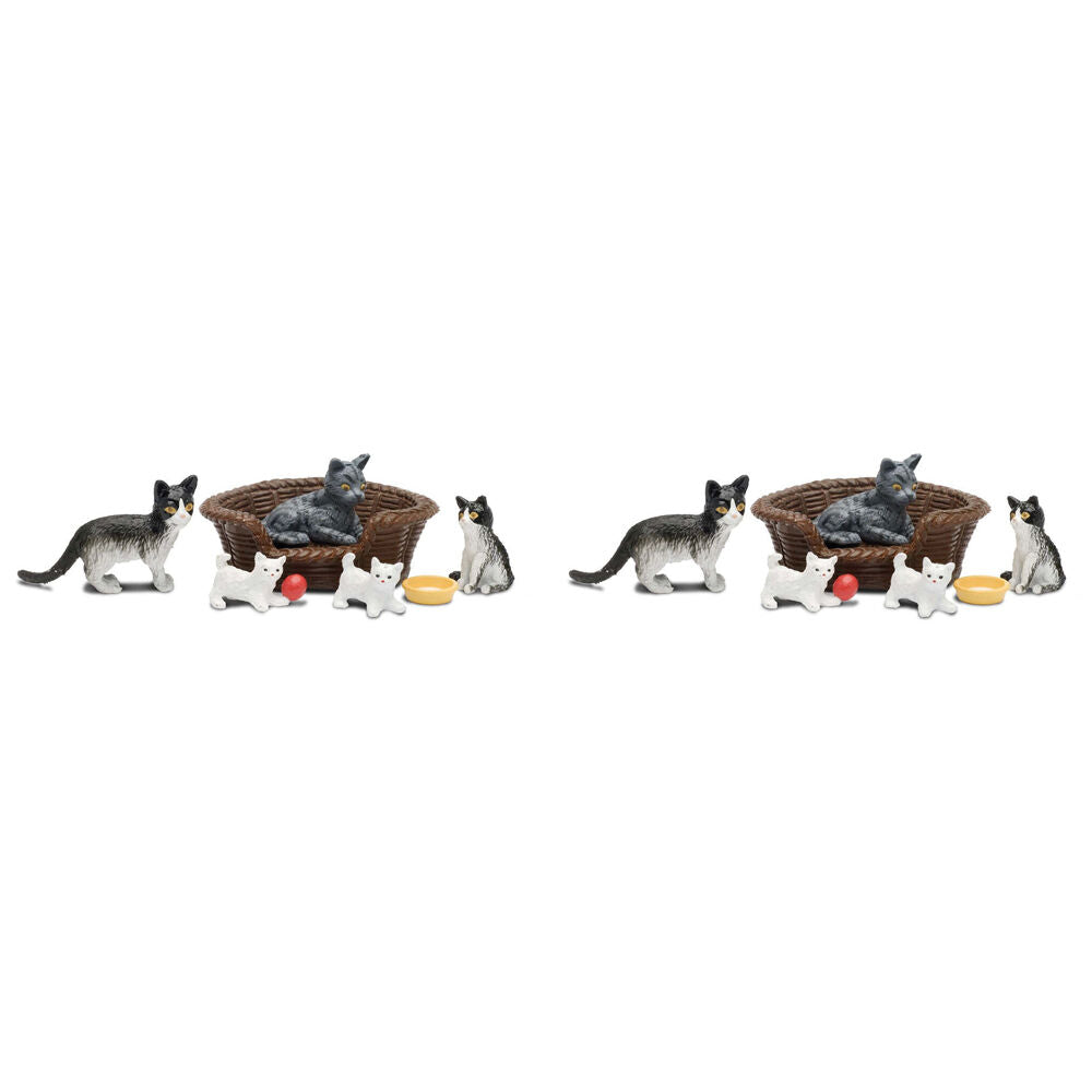 2x 6pc Lundby Cat Family Animal Pet 1:18 Kids Dollhouse Miniature Toy 4y+