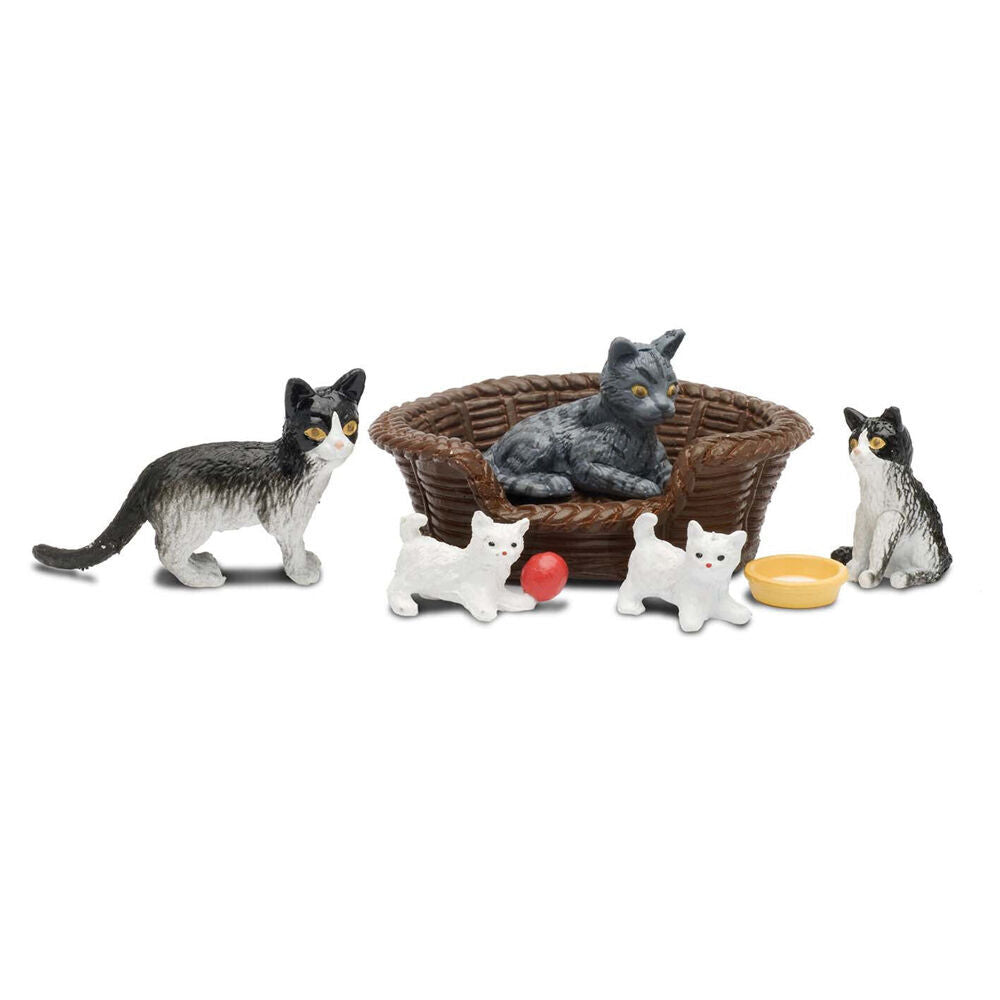 2x 6pc Lundby Cat Family Animal Pet 1:18 Kids Dollhouse Miniature Toy 4y+