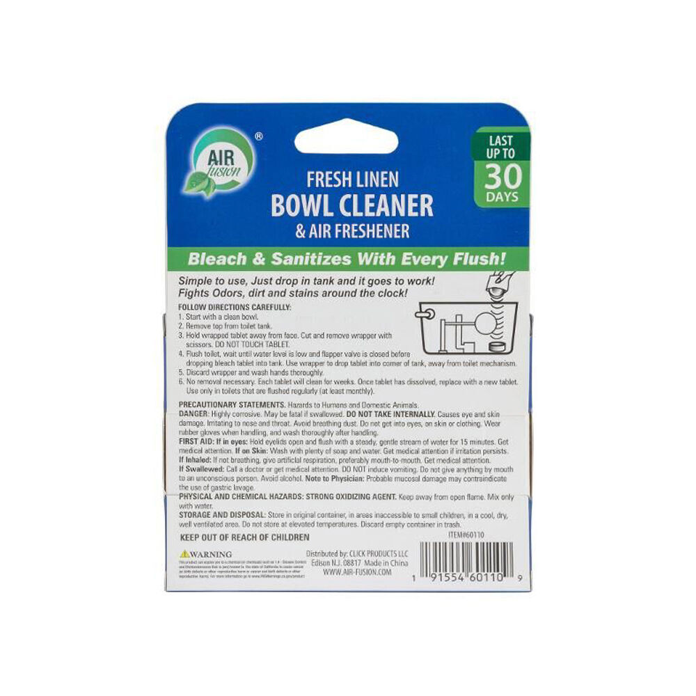 24x 2pc Air Fusion Toilet Bowl Cleaner & Air Freshener - Linen