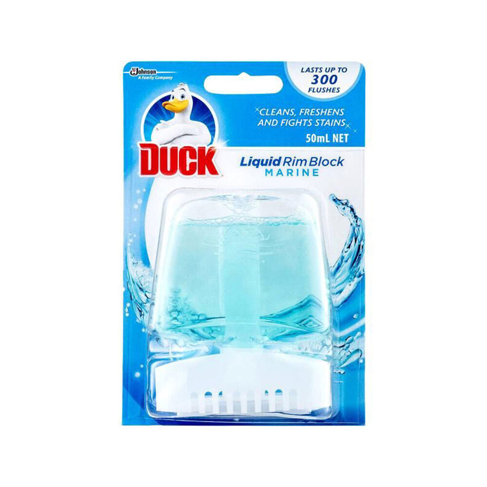 6PK SC Johnson Duck Liquid Rim Block Toilet Cleaner 50ml - Marine