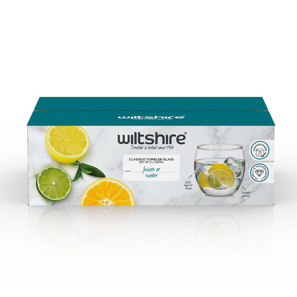 2 x 6pc Wiltshire Classico Tumbler Drinking Glasses Set 320ml