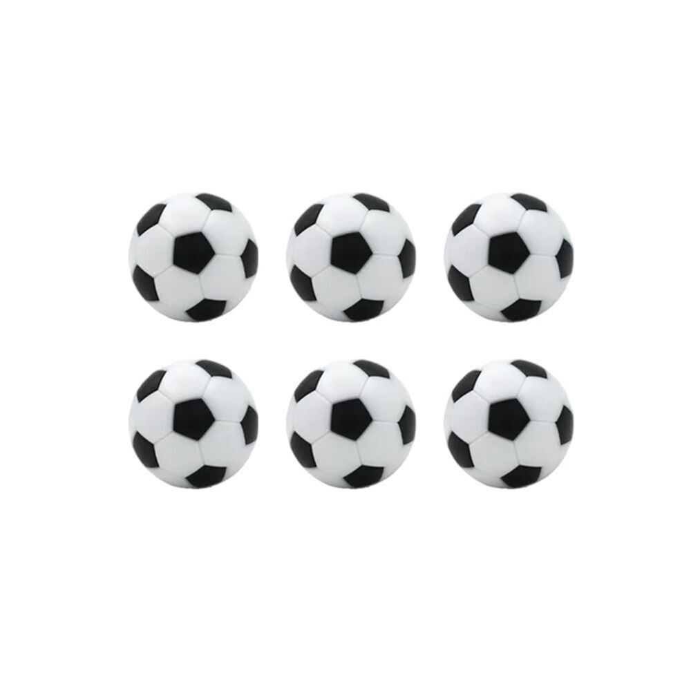 2x 6pc Regent Foosball Table Soccer Themed Playing Balls White/Black