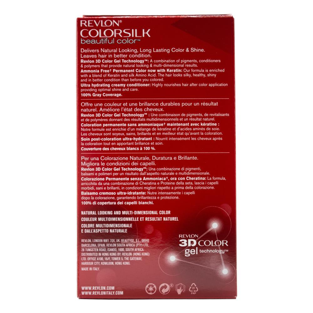 6PK Revlon Colorsilk 3D Permanent Hair Color w/ Keratin 20 Brown Black