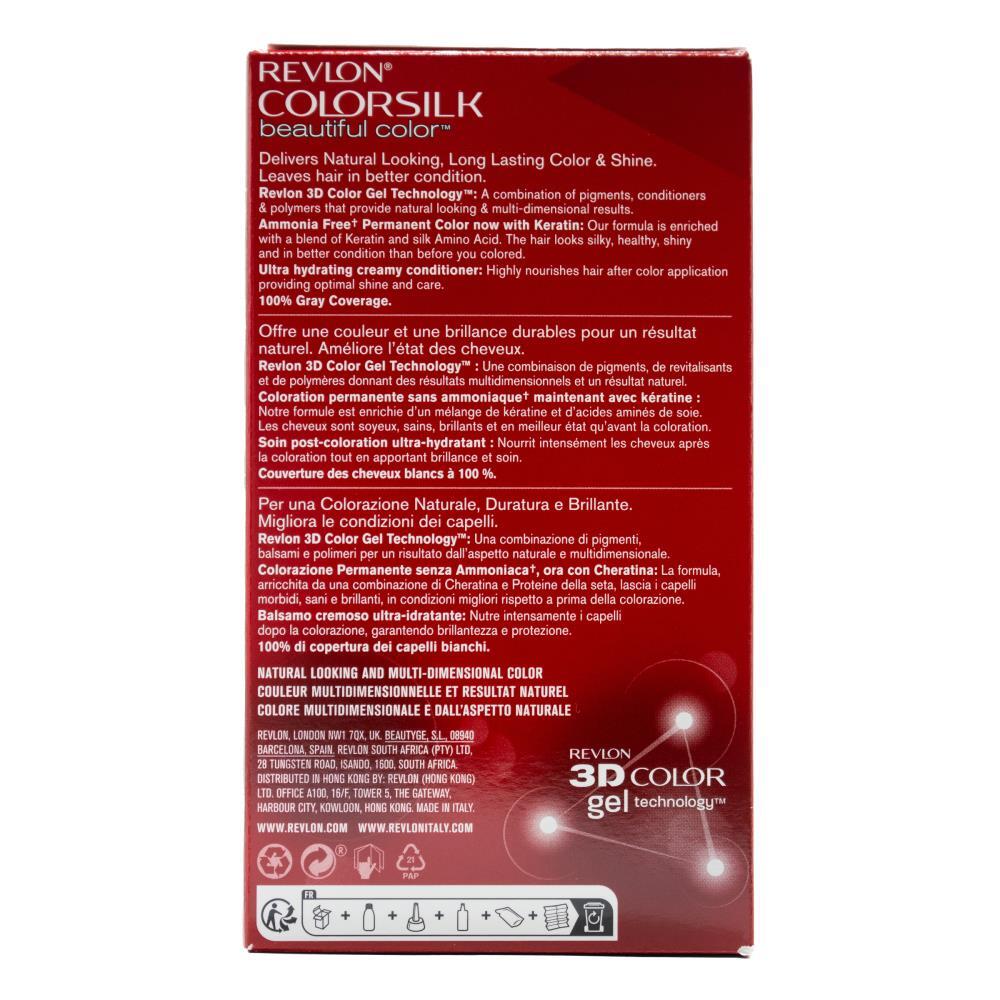6PK Revlon Colorsilk 3D Permanent Hair Color w/ Keratin 40 Medium Ash Brown