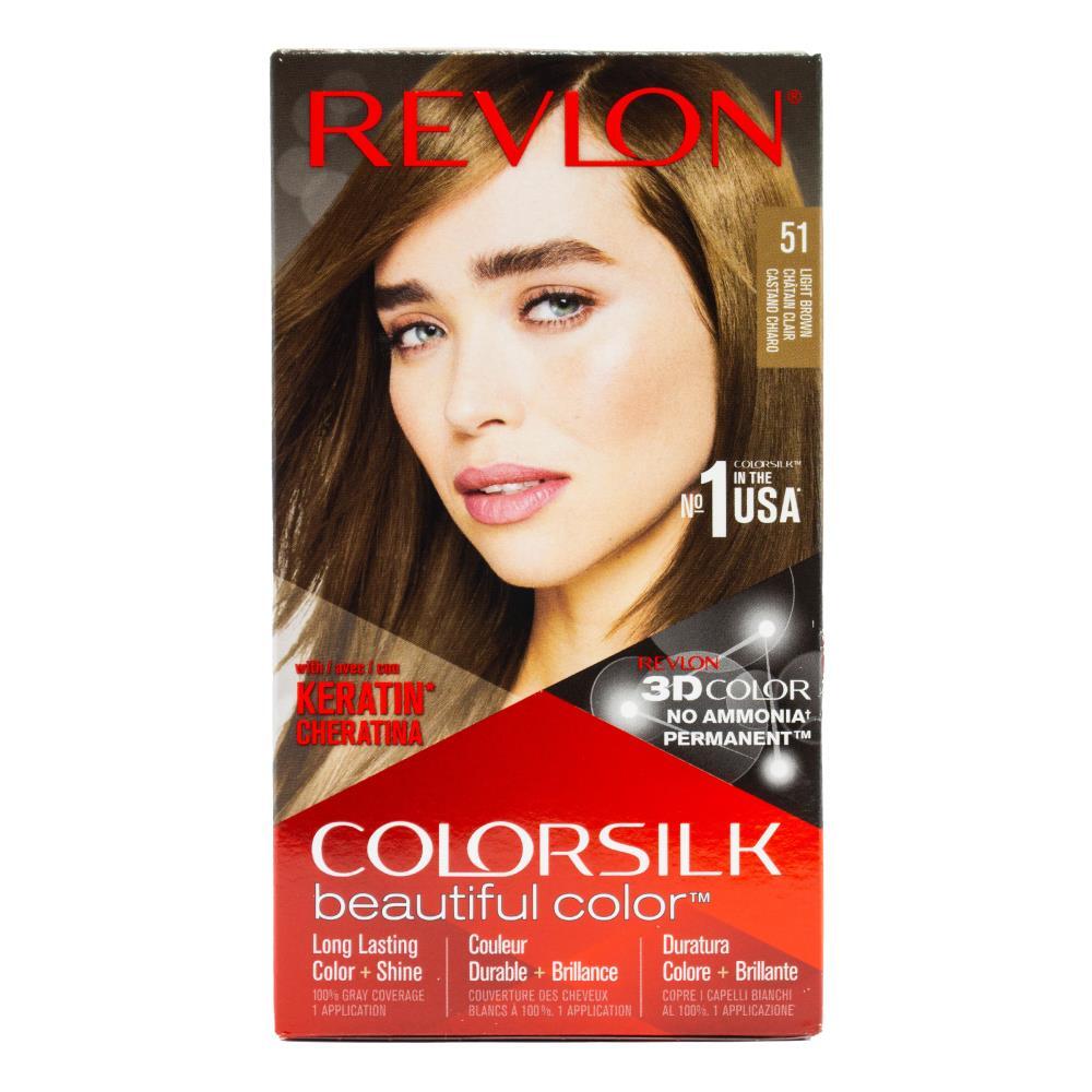 3PK Revlon Colorsilk Permanent Hair Color w/ Keratin 51 Light Brown