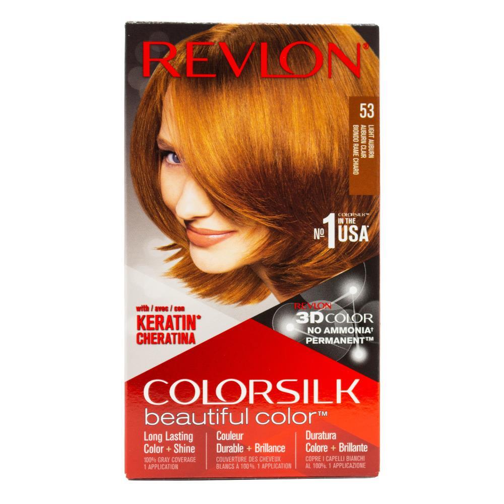 3PK Revlon Colorsilk Permanent Hair Color w/ Keratin 53 Light Auburn