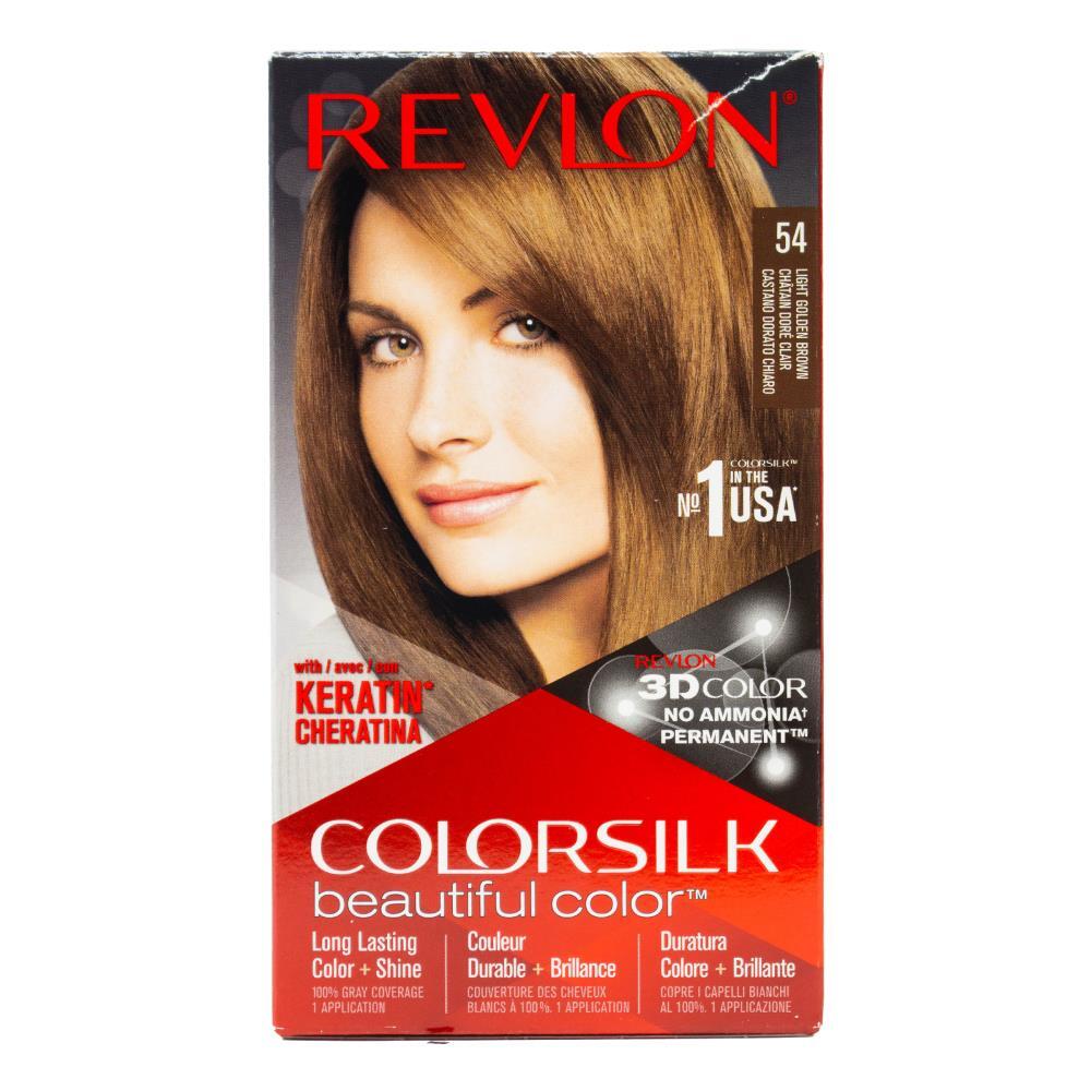 6PK Revlon Colorsilk Permanent Hair Color w/ Keratin 54 Light Golden Brown