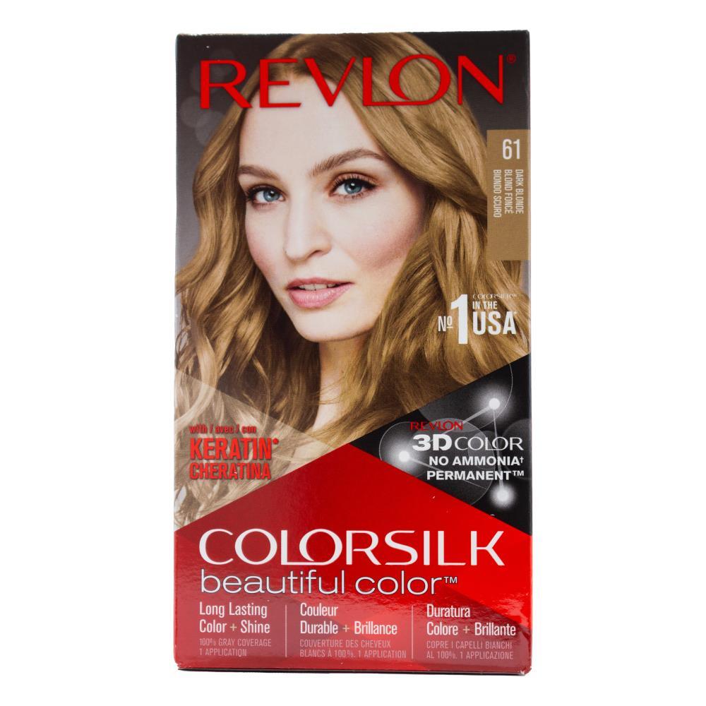 6PK Revlon Colorsilk 3D Permanent Hair Color w/ Keratin 61 Dark Blonde