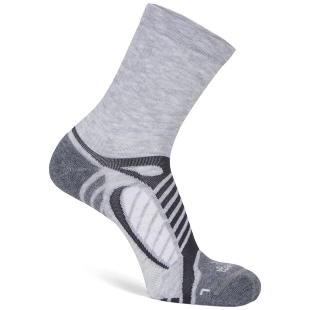 Balega Ultralight Performance Moisture Wicking Crew Socks Grey White