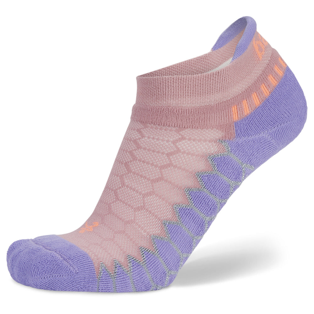 Balega Silver No Show Large Socks W11-13/M9.5-11.5 - Dusty Pink