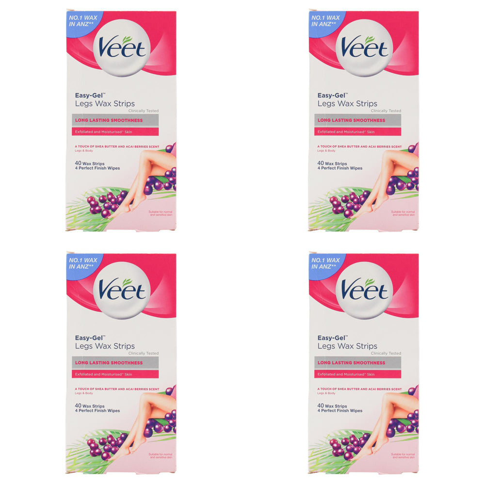 160pc Veet Wax Strips Shea Butter & Berry w/ Finish Wipes