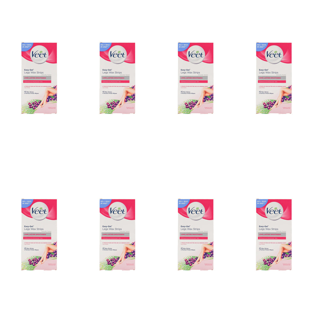 320pc Veet Wax Strips Shea Butter & Berry w/ Finish Wipes