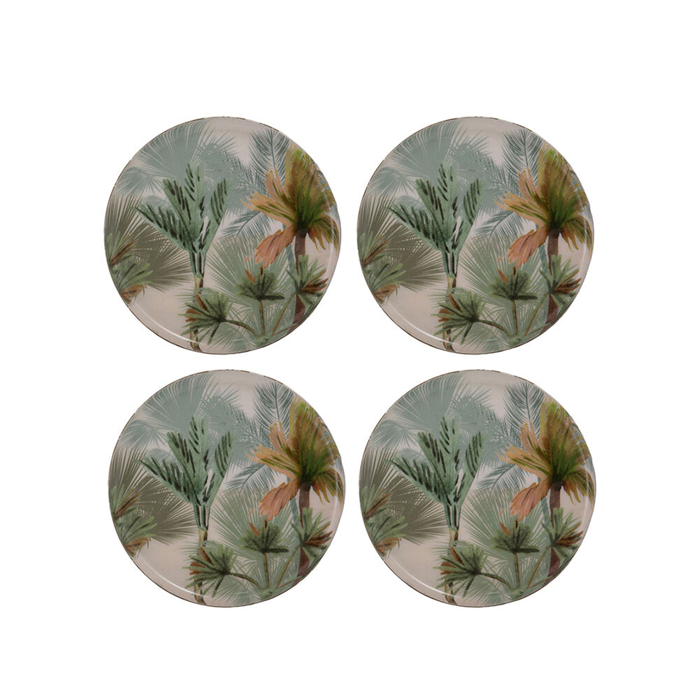 4pc Ladelle Panama Metal Round Drink Coaster Reusable Dining Table Protector