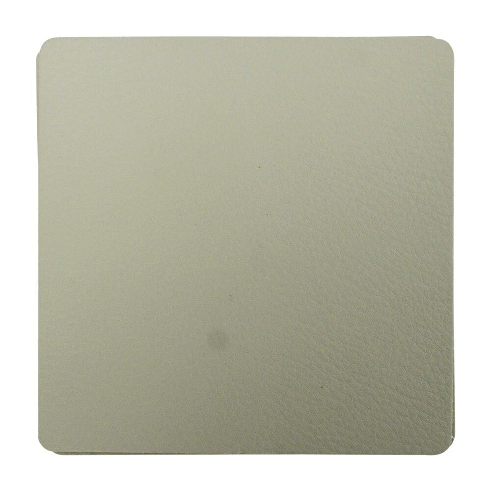 12pc Annabel Trends Coaster Set Recycled Leather 10x10cm - Stone