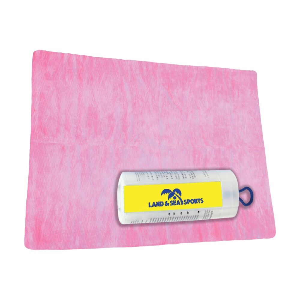 2PK Land & Sea Jumbo Size Sports/Training Microfibre Quick Drying Towel Pink