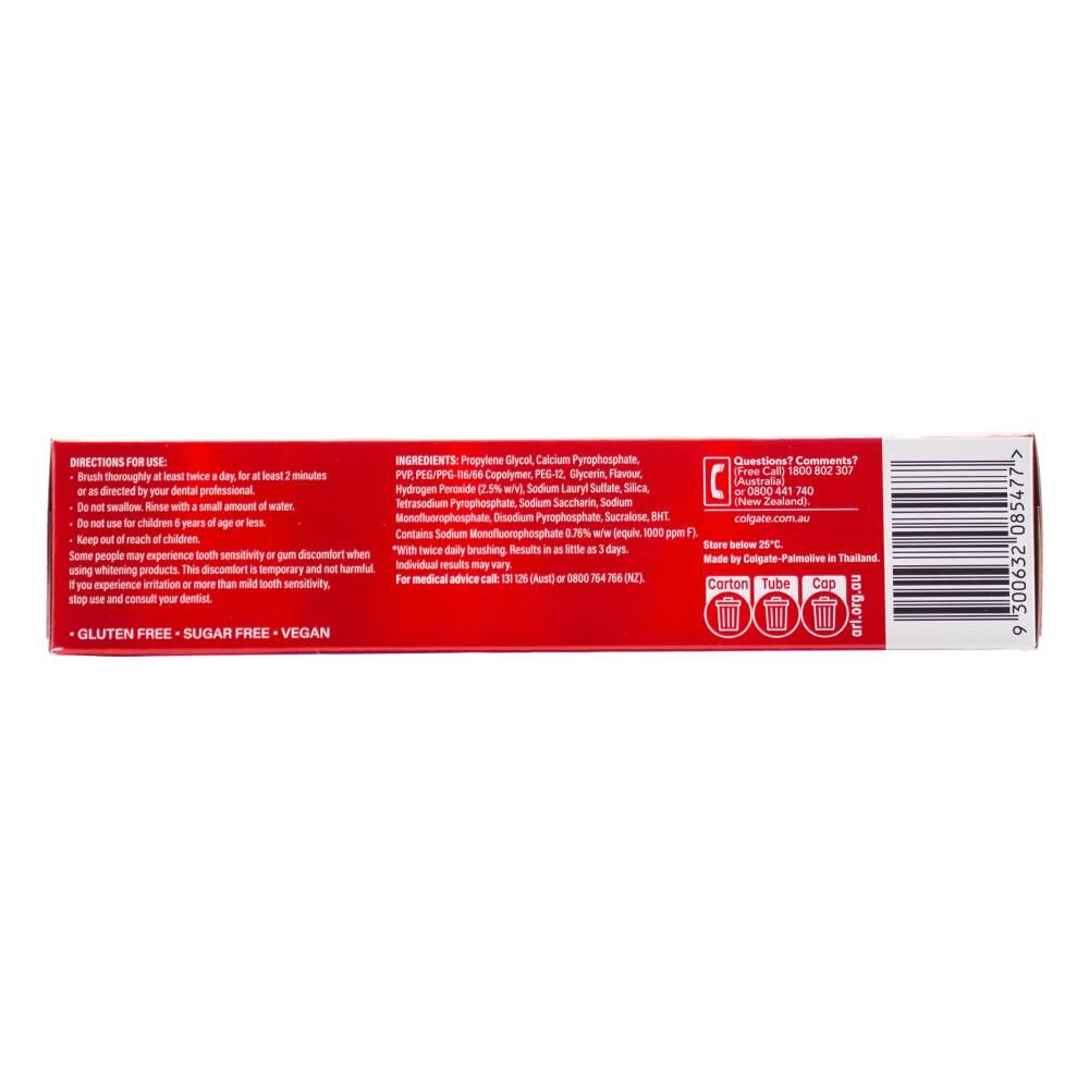 3PK Colgate 125g Toothpaste Optic White Luminous - Fresh Mint