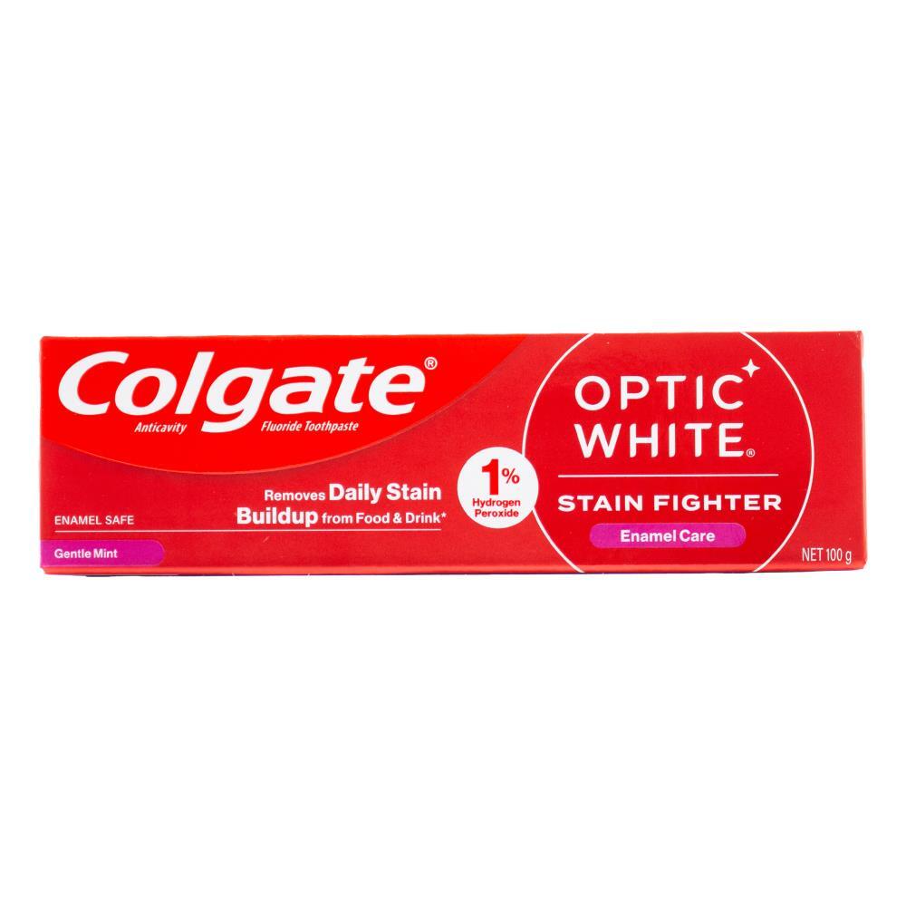 6PK Colgate 100g Toothpaste Optic White Stain Fighter Enamel Care Gentle Mint