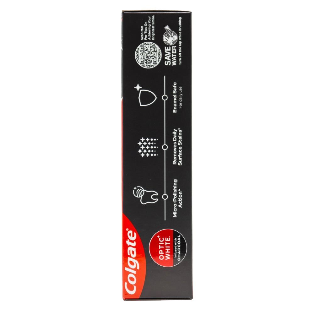 6PK Colgate Optic White Infused w/ Charcoal Clean Mint 100g Toothpaste