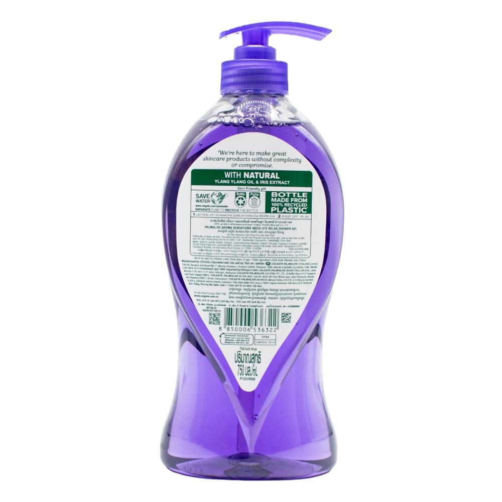 6PK Palmolive 750ml Aroma Sensations Shower Gel Absolute Relax