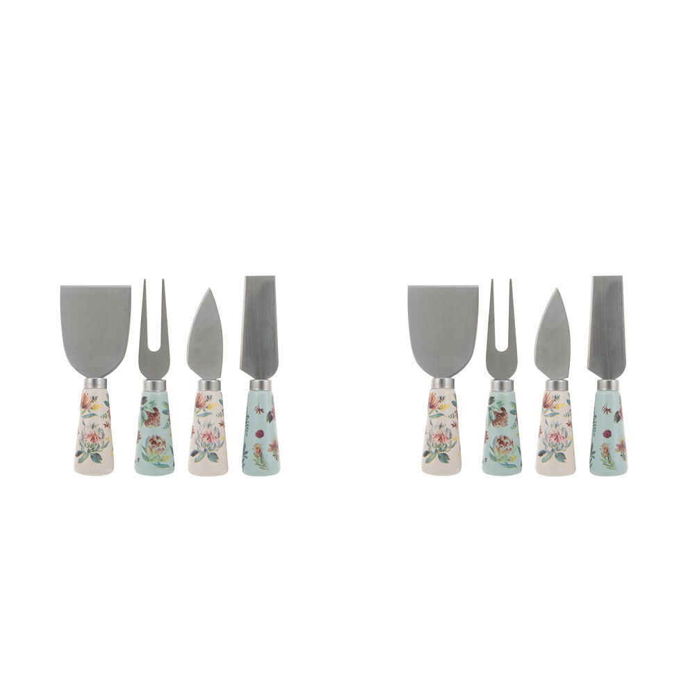 2x 4pc Ladelle Esperance Stainless Steel Cheese Knife Set Cutting Tools Utensils