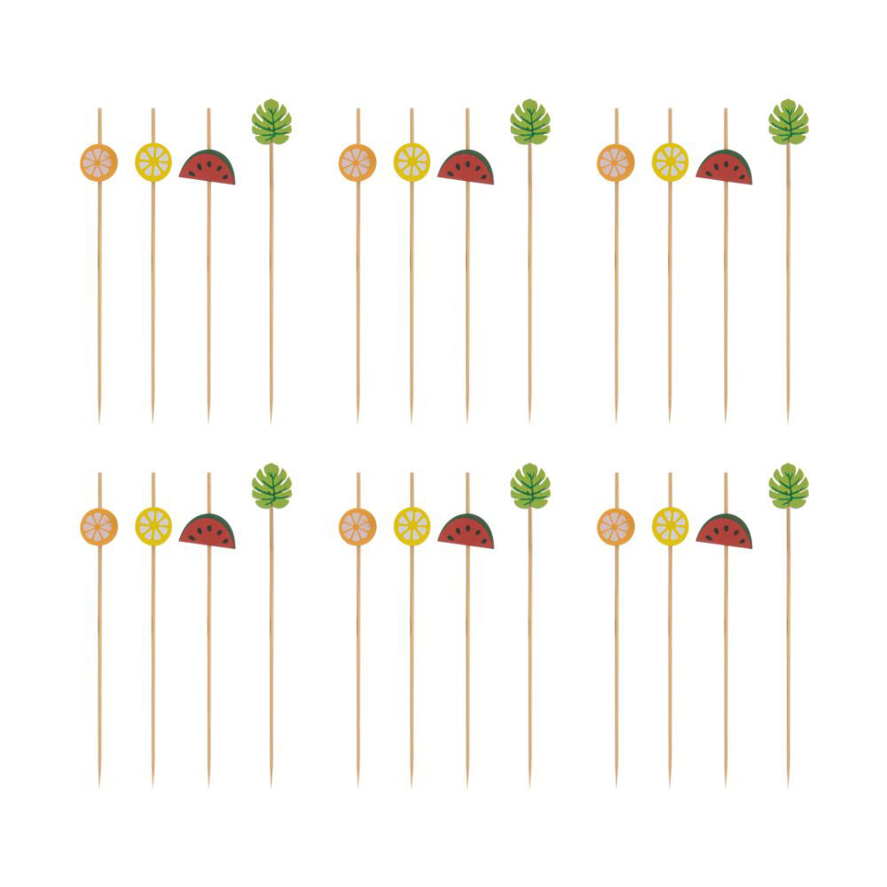 6PK Ladelle Capri Cocktail Appetiser Picks Reusable Bar/Table Decor Assorted