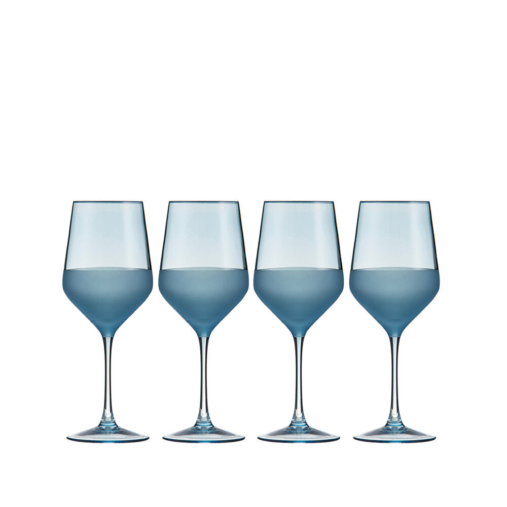 4pc Ladelle Panama Durable Beverage Wine Glass Drinkware/Barware Ocean