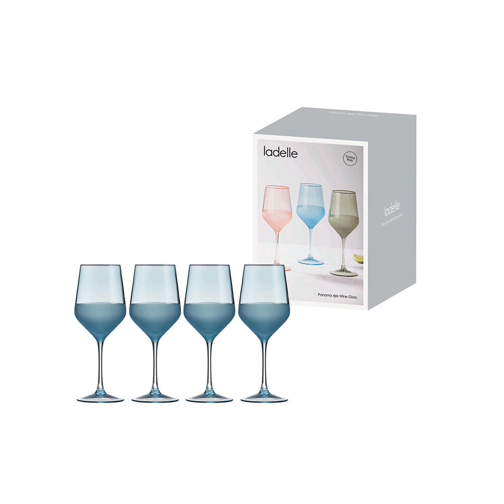 4pc Ladelle Panama Durable Beverage Wine Glass Drinkware/Barware Ocean