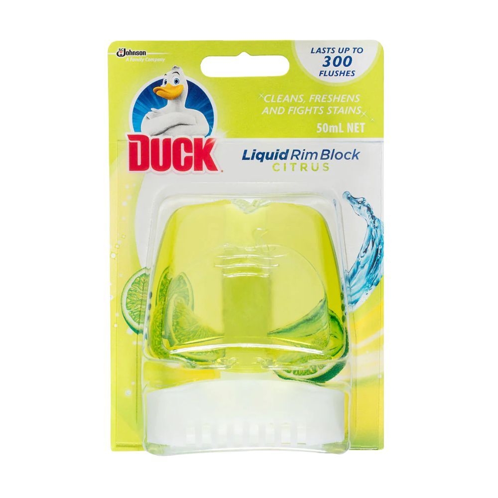 6PK Duck Liquid Rimblock Toilet Cleaner Citrus 50ml Bathroom Cleaning Detergent