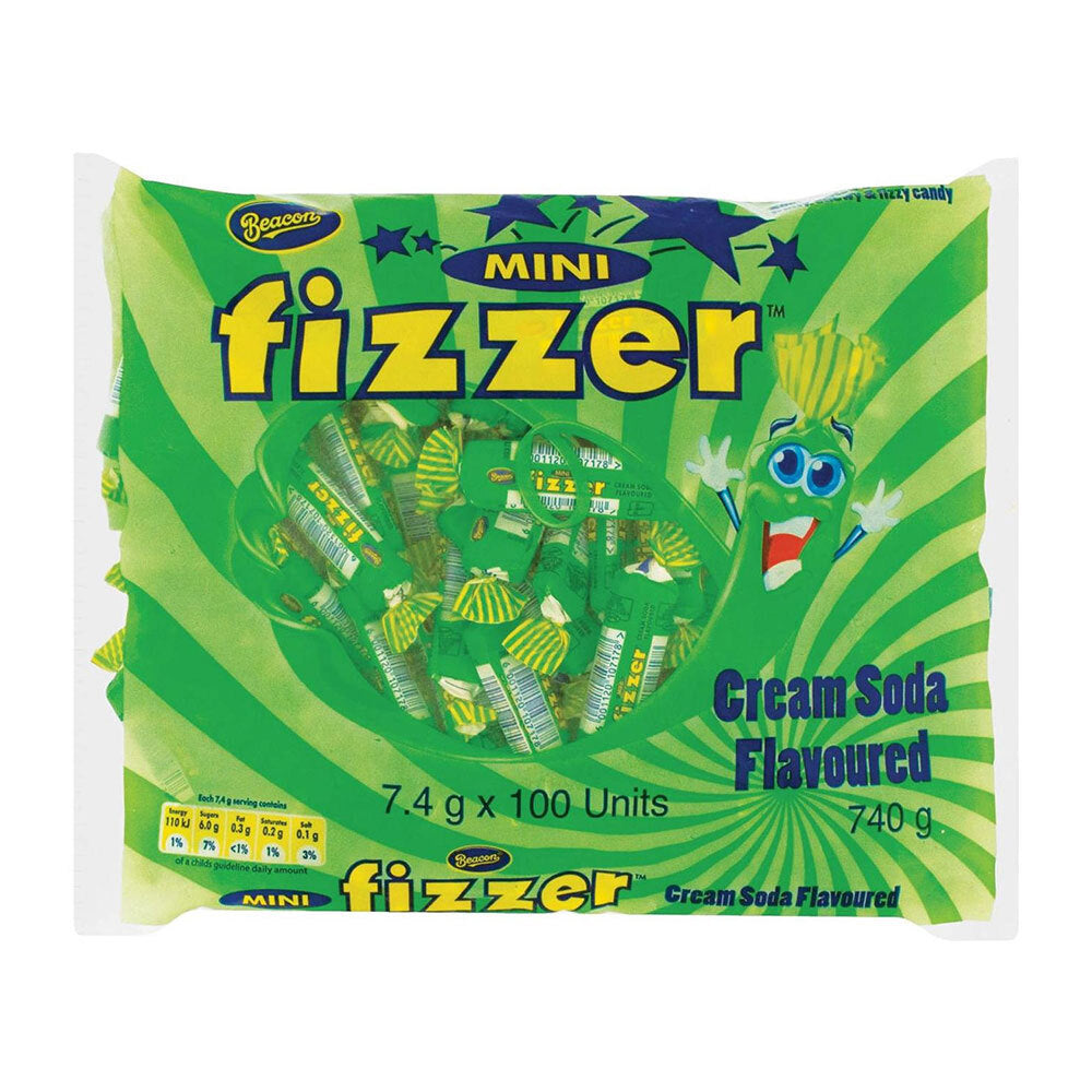 200pc Beacon Fizzer Mini Cream Soda 7.4g& Mini BlueBuzz 7.4g