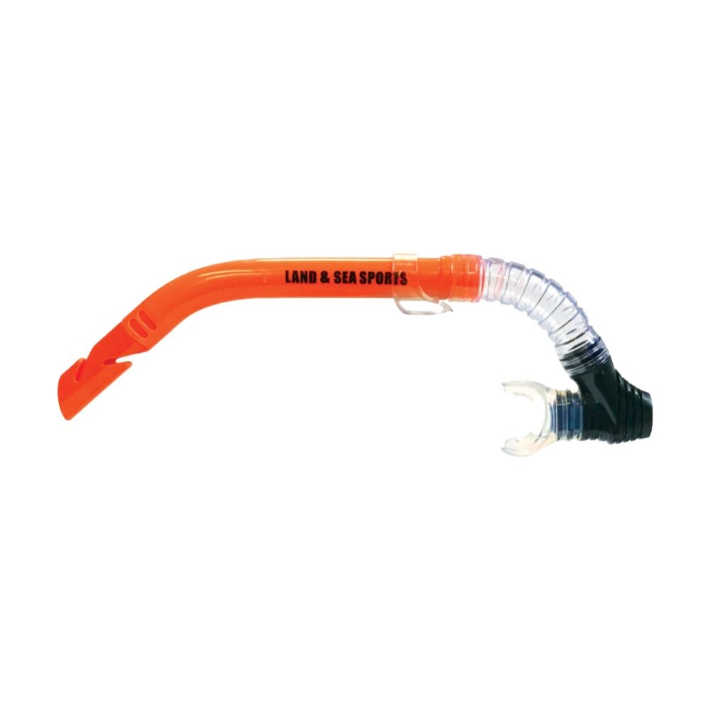 4PK Land & Sea Sports Clearwater Snorkel With Silicone Mouthpiece Orange