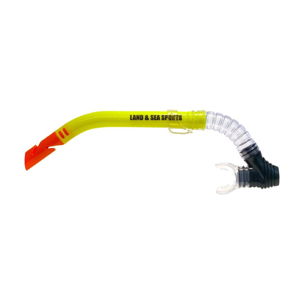 4PK Land & Sea Sports Clearwater Snorkel With Silicone Mouthpiece Yellow