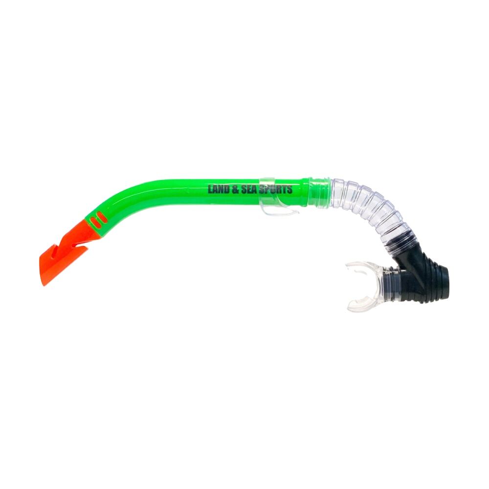 4PK Land & Sea Sports Clearwater Snorkel With Silicone Mouthpiece Lime Green