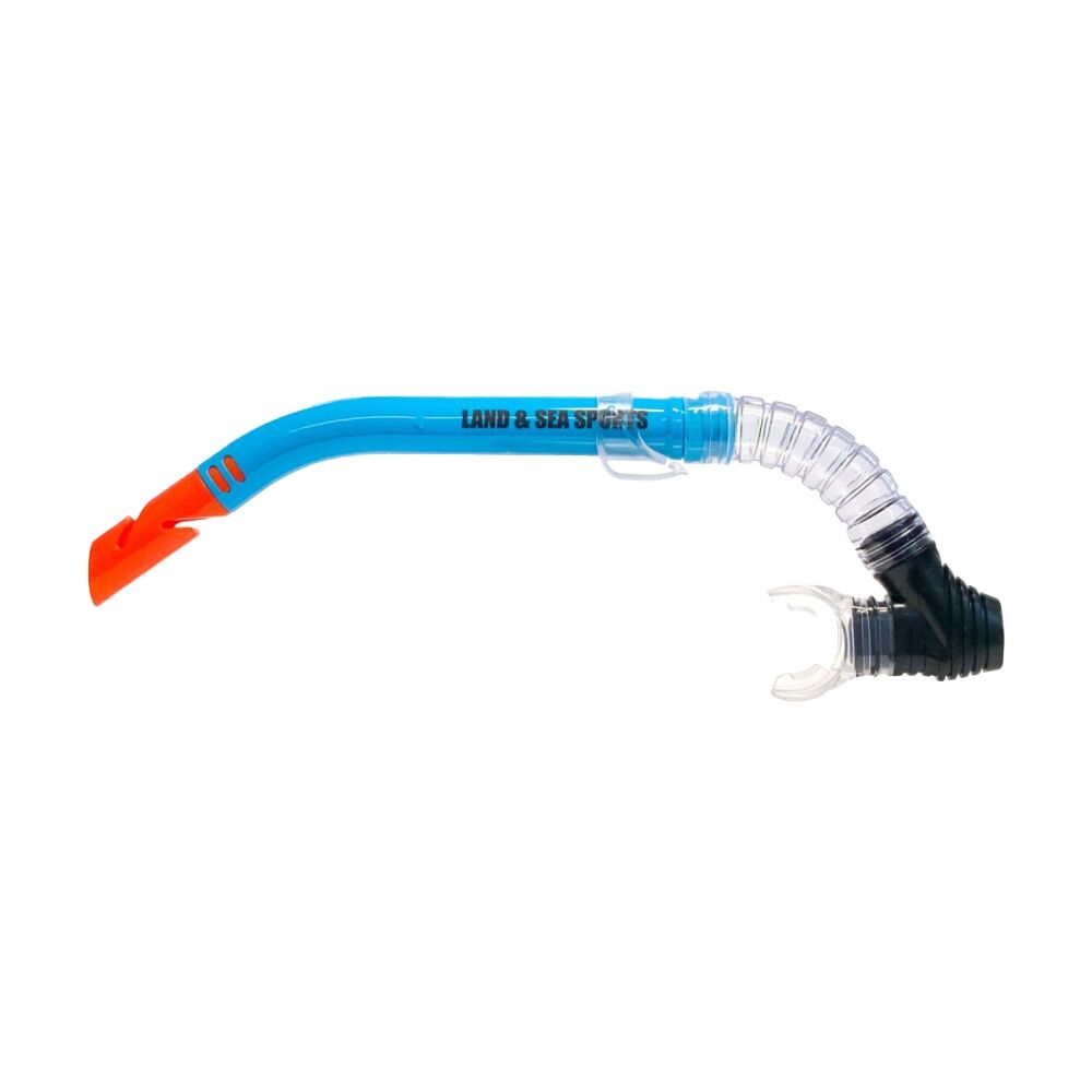 4PK Land & Sea Sports Clearwater Snorkel With Silicone Mouthpiece Blue