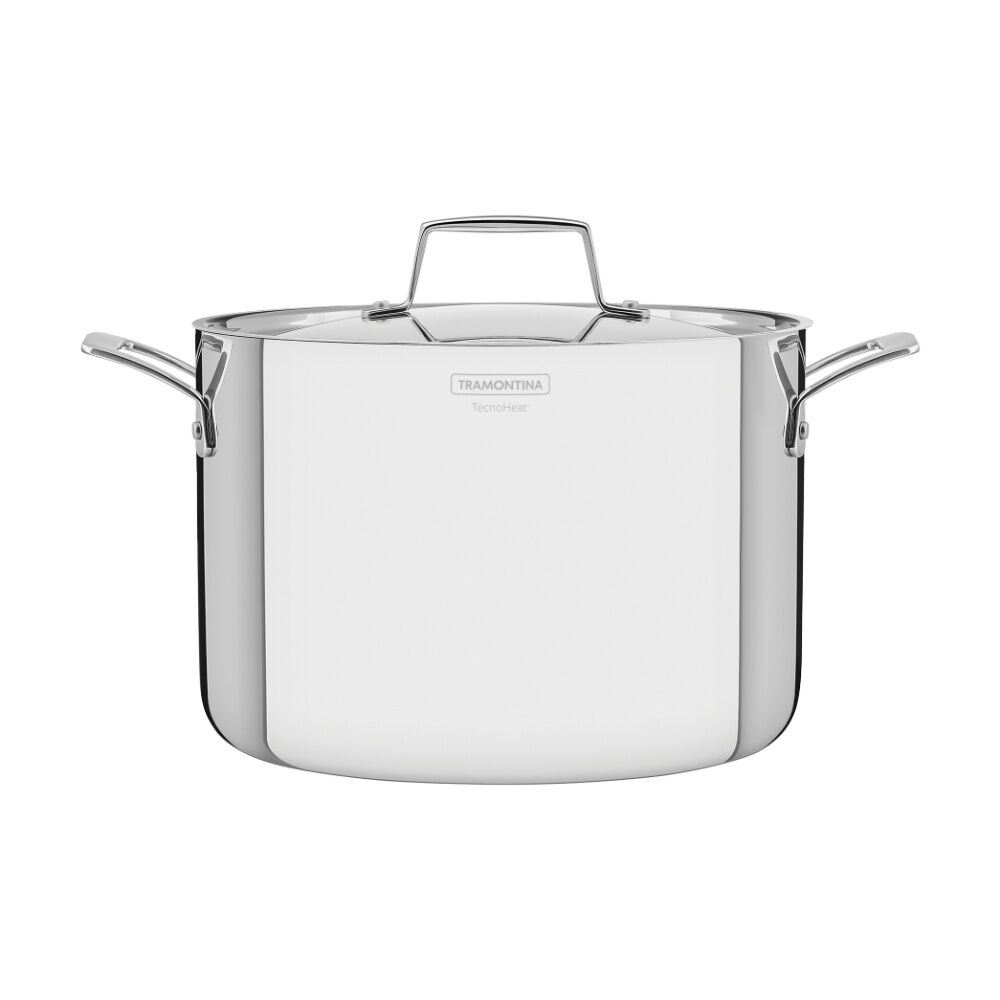 Tramontina Stock Pot Tri-Ply Stainless Steel Induction Safe w/Lid 24cm/7.7L