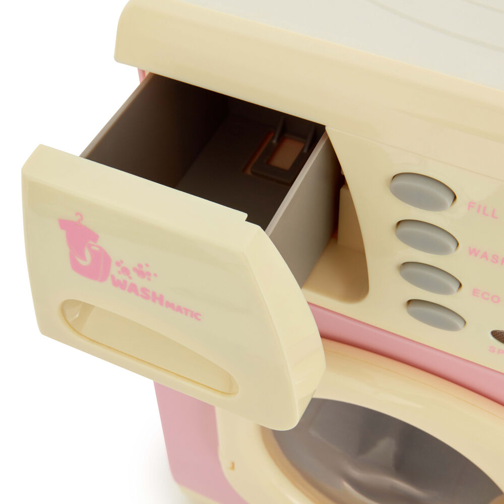 Casdon Electronic Washer Toy Pretend Play Washing Machine Kids 3y+ Pink