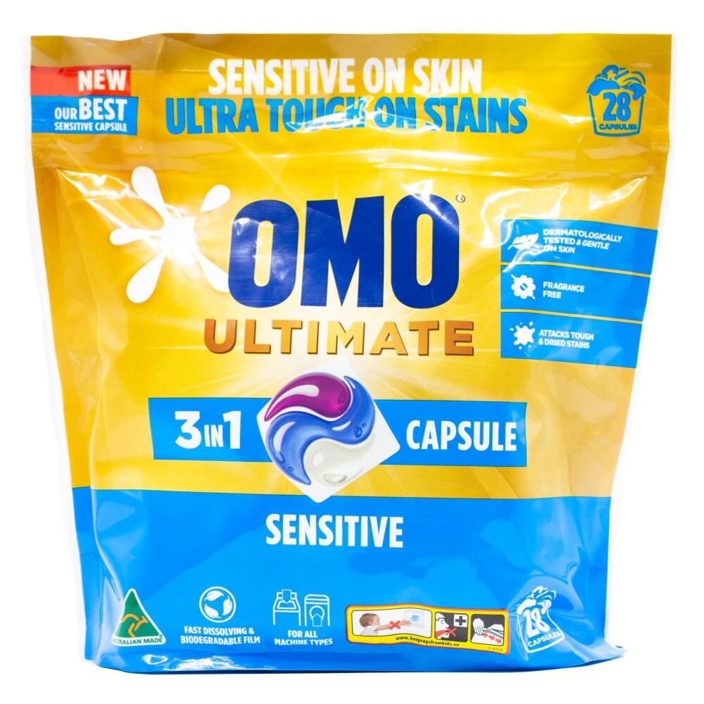 84pc Omo Ultimate Sensitive 3in1 Laundry Detergent Capsules
