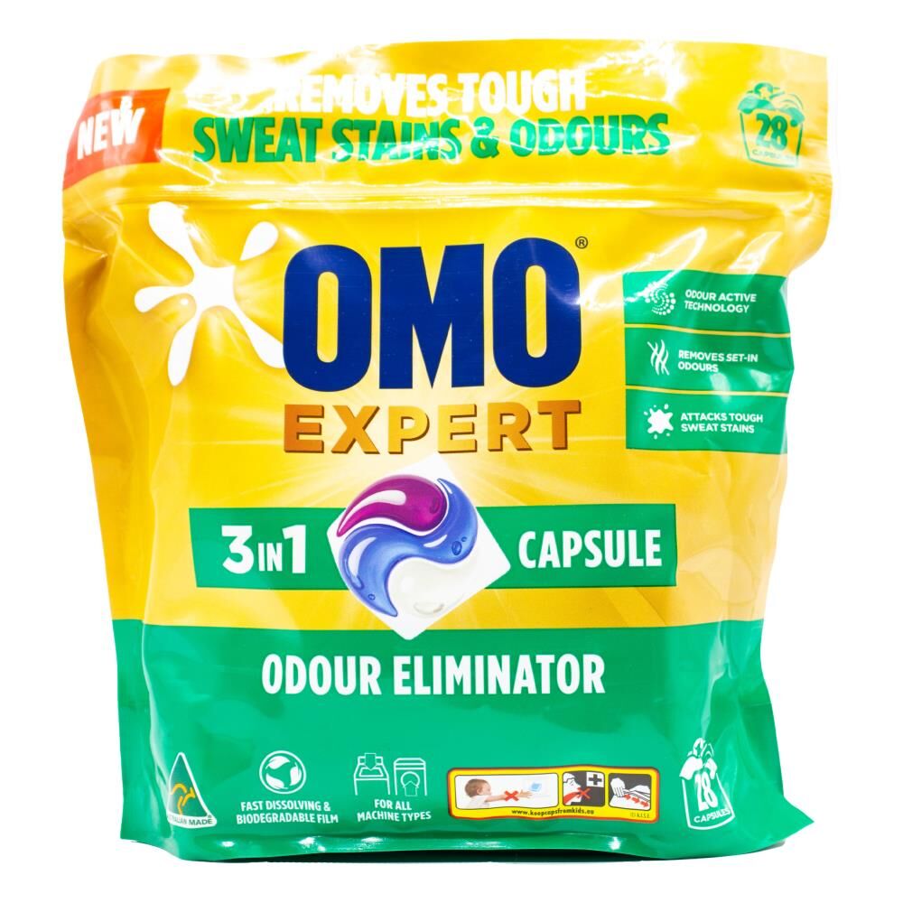 84pc Omo Expert Odour Eliminator 3 In 1 Laundry Detergent Capsules