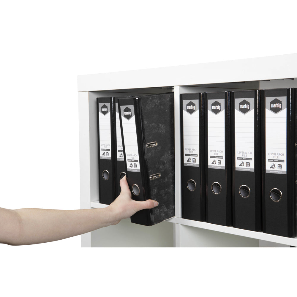 5PK Marbig Reinforced Spine A4 Lever Arch Document File Black