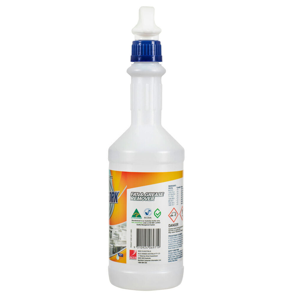 12PK Northfork Fat & Grease Remover Decanting Empty Bottle Spray 750ml