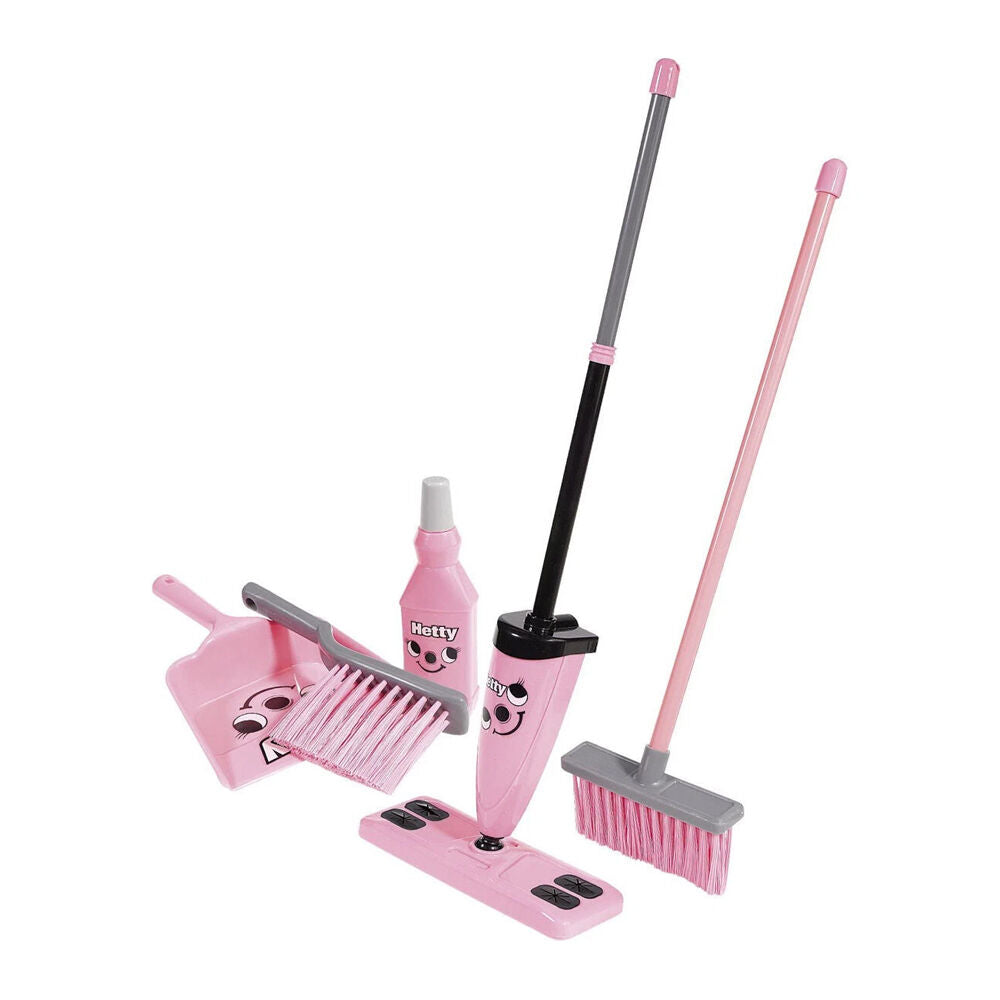 Casdon Hetty Cleaning Trolley Role-play Vacuum Toy Playset Kids 3y+ Pink