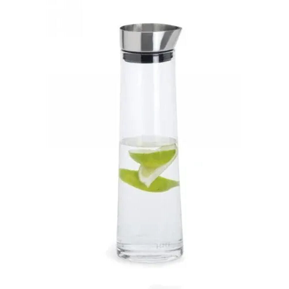 Blomus Acqua Water Glass Jug Pitcher Decanter w/ Lid 1L Clear