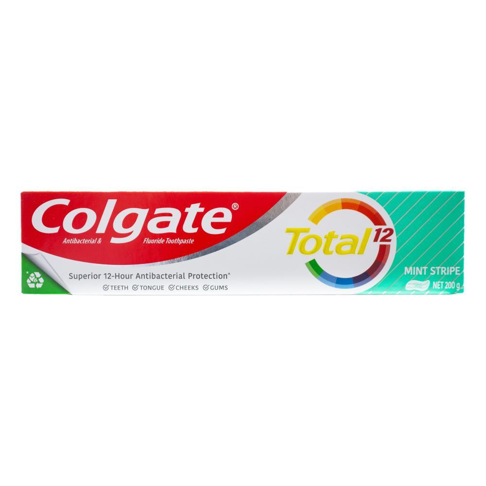 3PK Colgate 200g Fluoride Toothpaste Tube Total 12 Mint Stripe