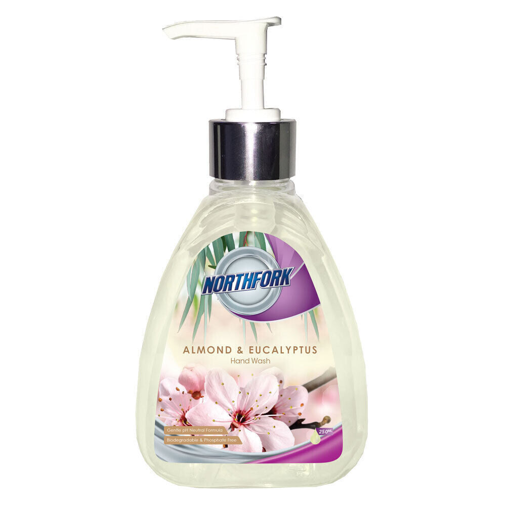 12PK Northfork Liquid Hand Wash Almond & Eucalyptus 250ml