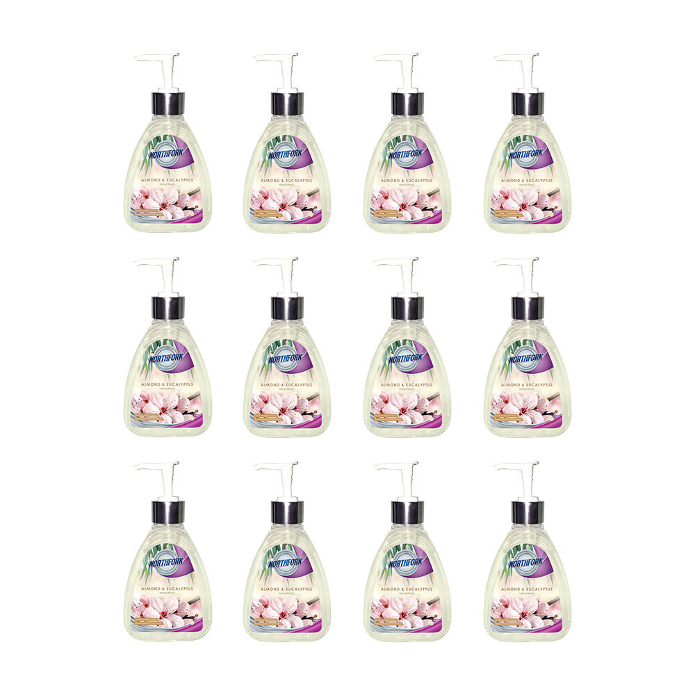 12PK Northfork Liquid Hand Wash Almond & Eucalyptus 250ml