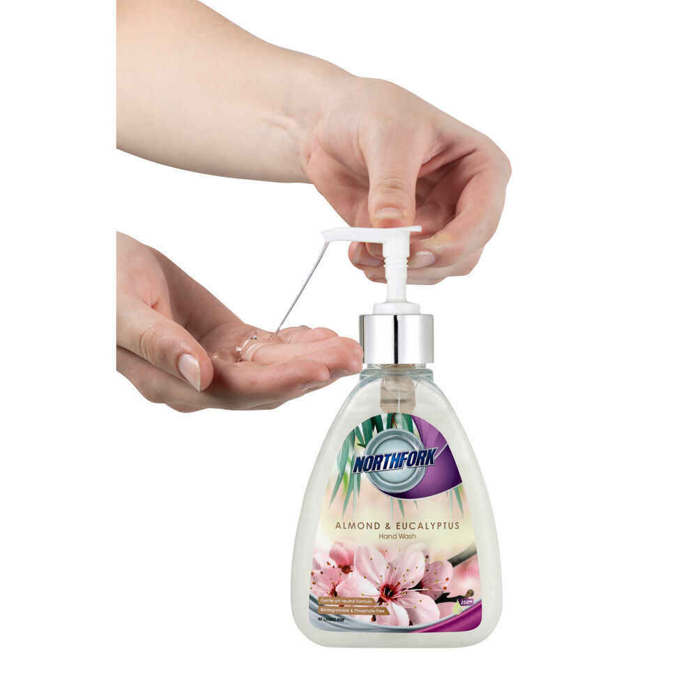 12PK Northfork Liquid Hand Wash Almond & Eucalyptus 250ml