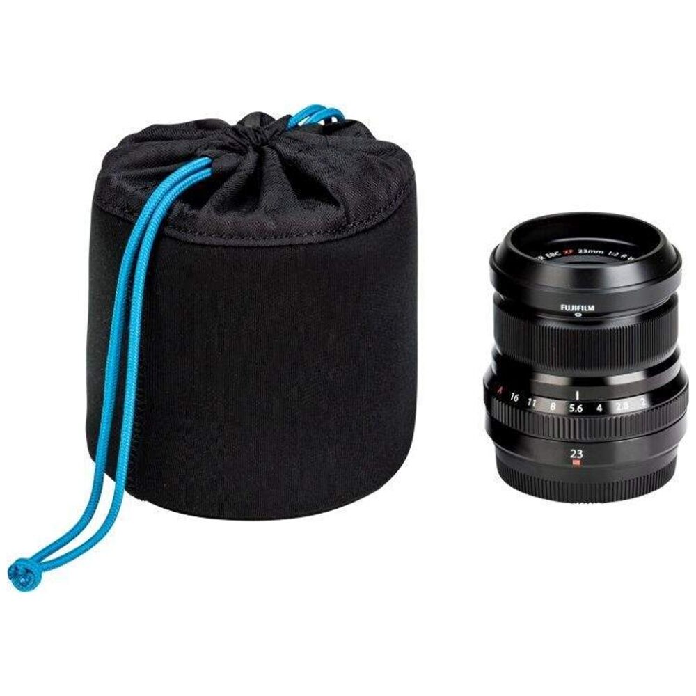 Tenba Tools Soft Lens Pouch 9 x 9cm Neoprene Drawstring Closure - Black