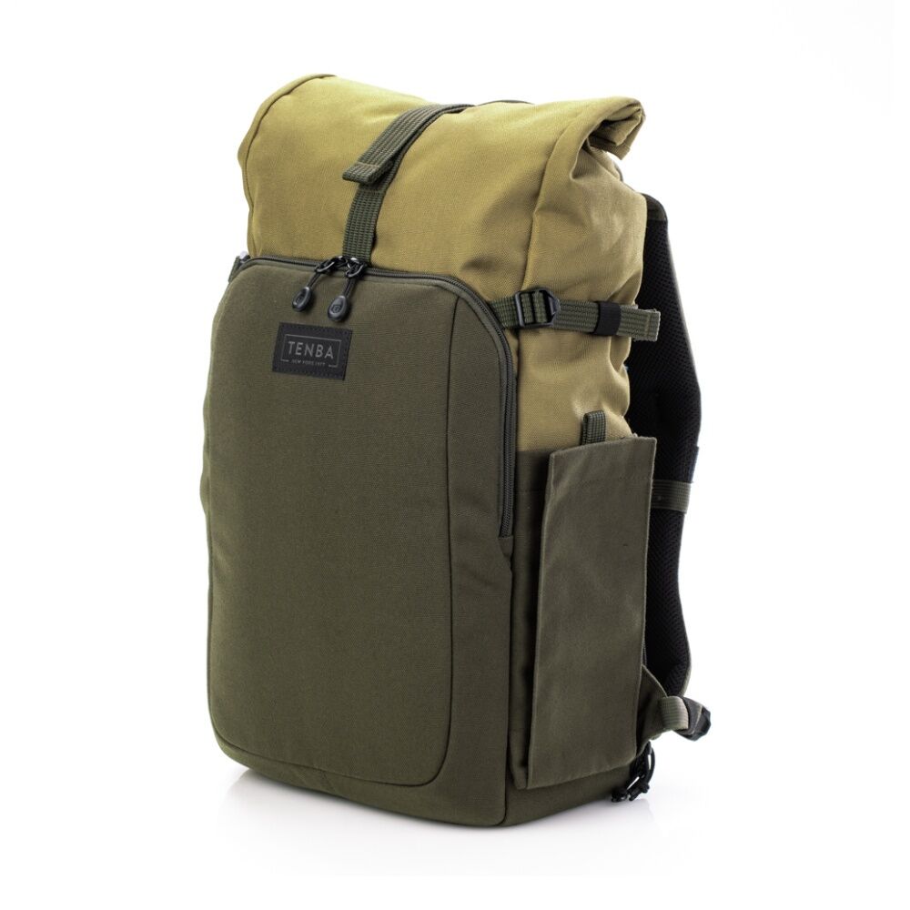 Tenba Fulton V2 14L Backpack Rolltop Camera Rear Access - Tan/Olive